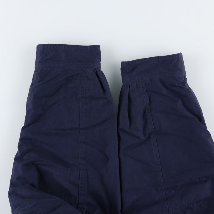 80s-90'S LANDS' END padded puffer jacket, men's size L polyester navy blue type Vintage Second Hand