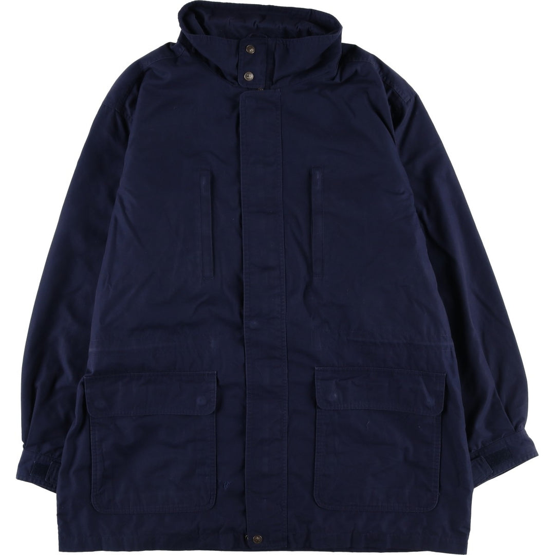 Vintage 80s-90'S Lands' End Zip-Up Jacket, Men's Size XL polyester navy blue type Vintage Second Hand