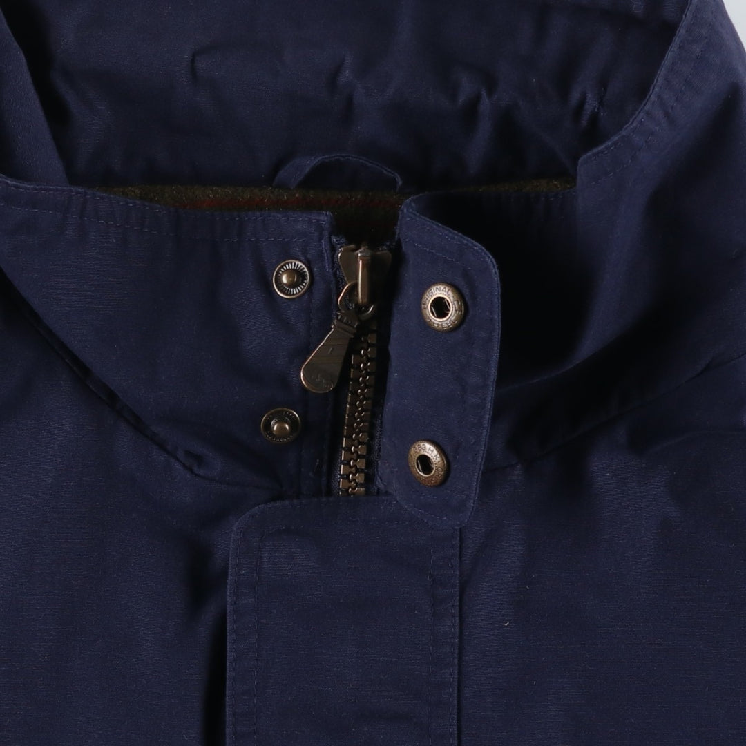 Vintage 80s-90'S Lands' End Zip-Up Jacket, Men's Size XL polyester navy blue type Vintage Second Hand