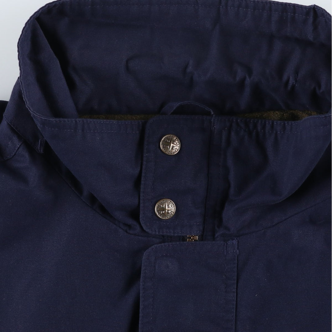 Vintage 80s-90'S Lands' End Zip-Up Jacket, Men's Size XL polyester navy blue type Vintage Second Hand