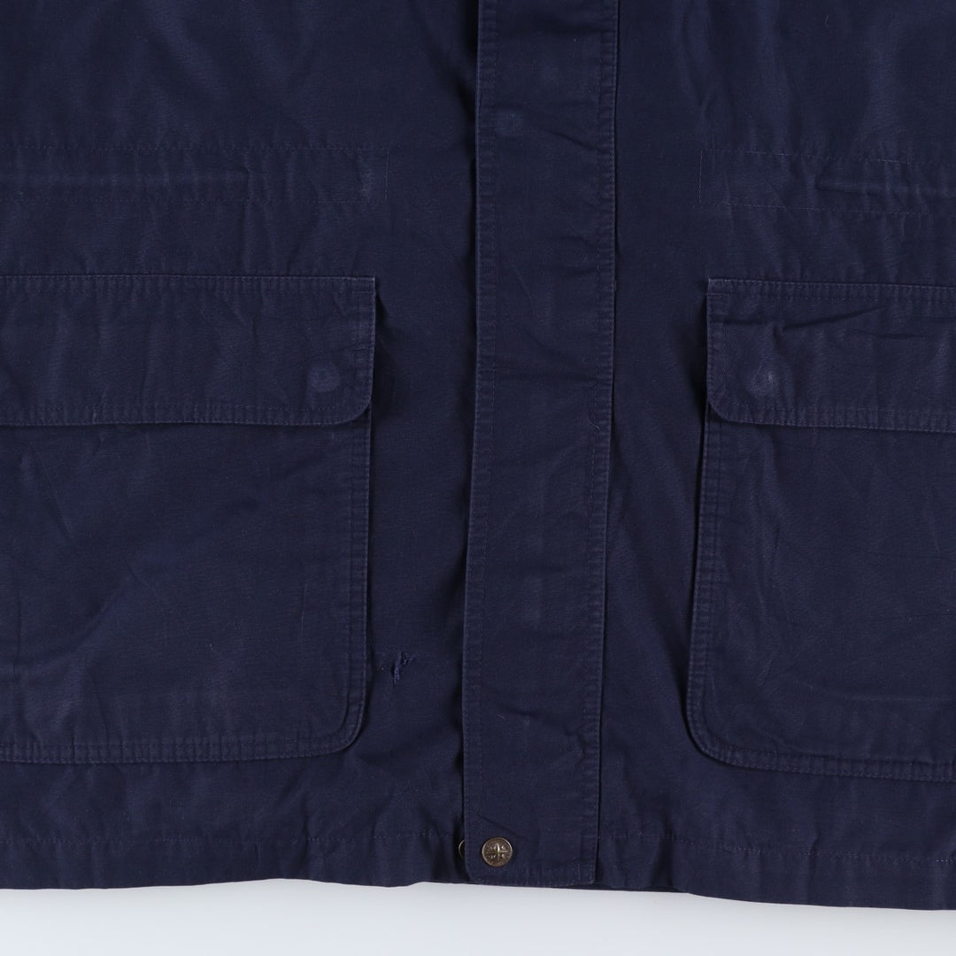 Vintage 80s-90'S Lands' End Zip-Up Jacket, Men's Size XL polyester navy blue type Vintage Second Hand
