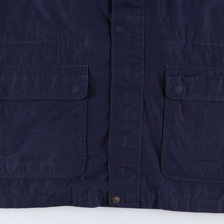 Vintage 80s-90'S Lands' End Zip-Up Jacket, Men's Size XL polyester navy blue type Vintage Second Hand