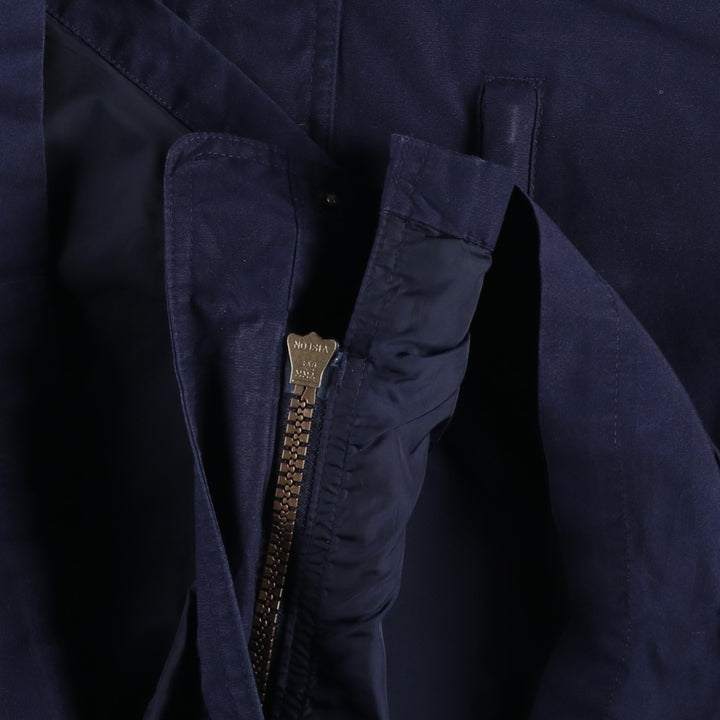 Vintage 80s-90'S Lands' End Zip-Up Jacket, Men's Size XL polyester navy blue type Vintage Second Hand