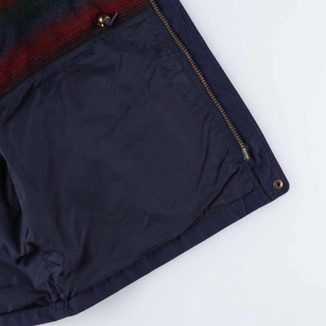 Vintage 80s-90'S Lands' End Zip-Up Jacket, Men's Size XL polyester navy blue type Vintage Second Hand