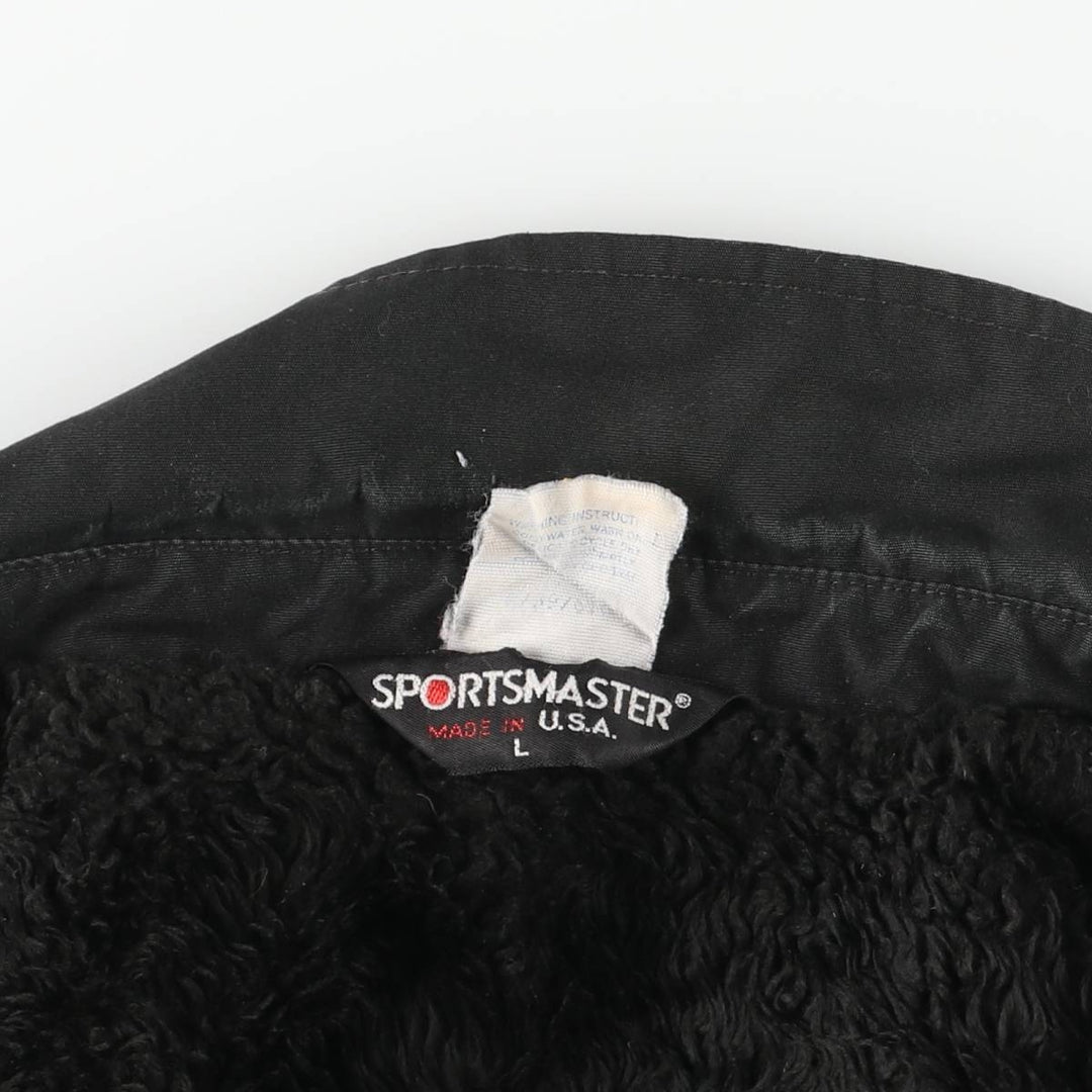 Vintage 80s-90'S SPORTSMASTER padded puffer jacket, made in the USA, size L, men's unclear black type Vintage Second Hand