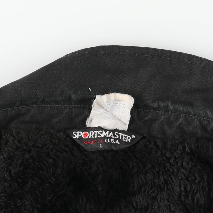 Vintage 80s-90'S SPORTSMASTER padded puffer jacket, made in the USA, size L, men's unclear black type Vintage Second Hand