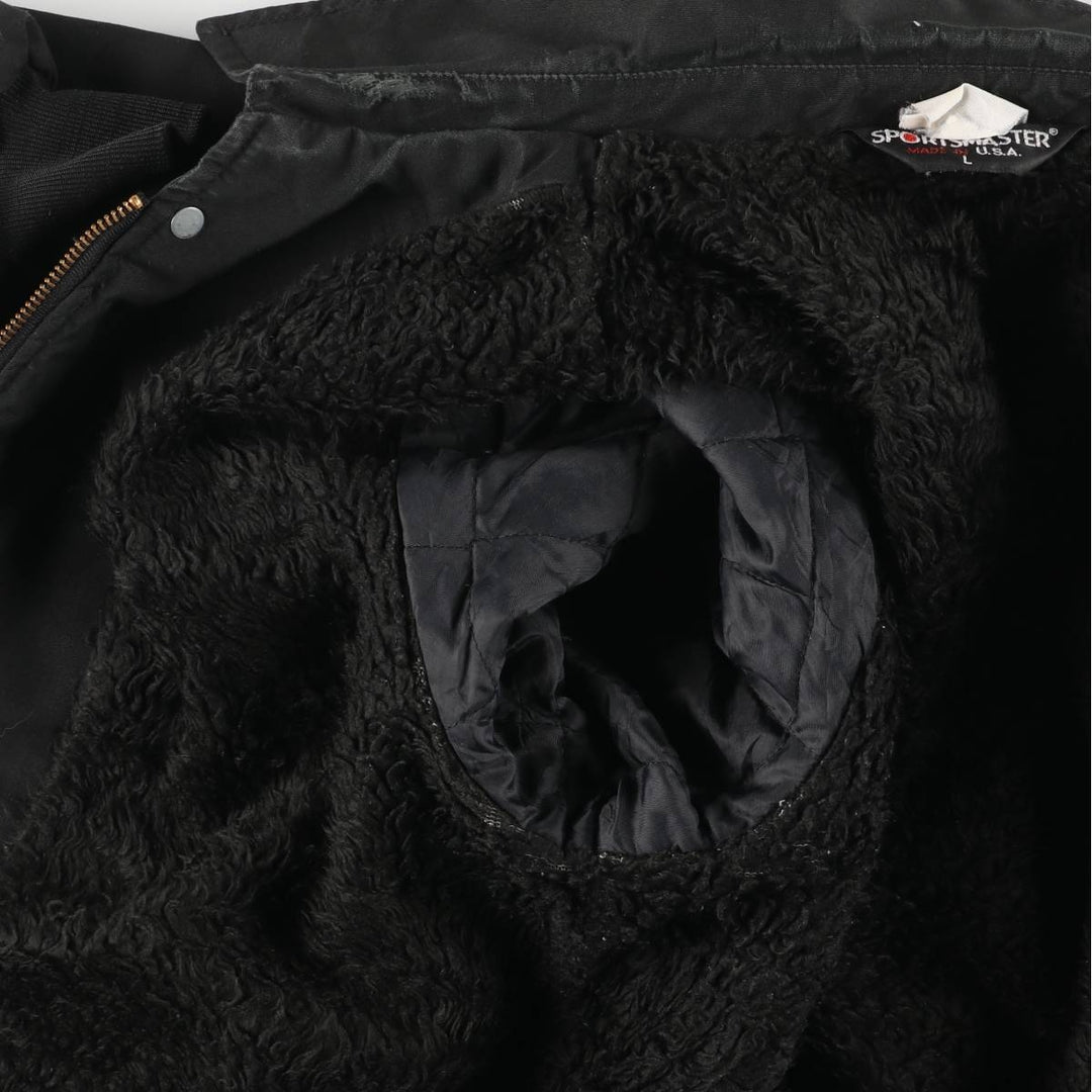 Vintage 80s-90'S SPORTSMASTER padded puffer jacket, made in the USA, size L, men's unclear black type Vintage Second Hand