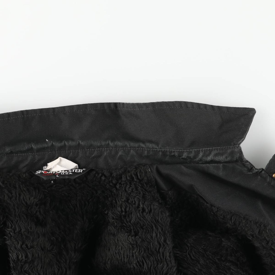 Vintage 80s-90'S SPORTSMASTER padded puffer jacket, made in the USA, size L, men's unclear black type Vintage Second Hand