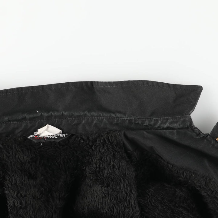 Vintage 80s-90'S SPORTSMASTER padded puffer jacket, made in the USA, size L, men's unclear black type Vintage Second Hand