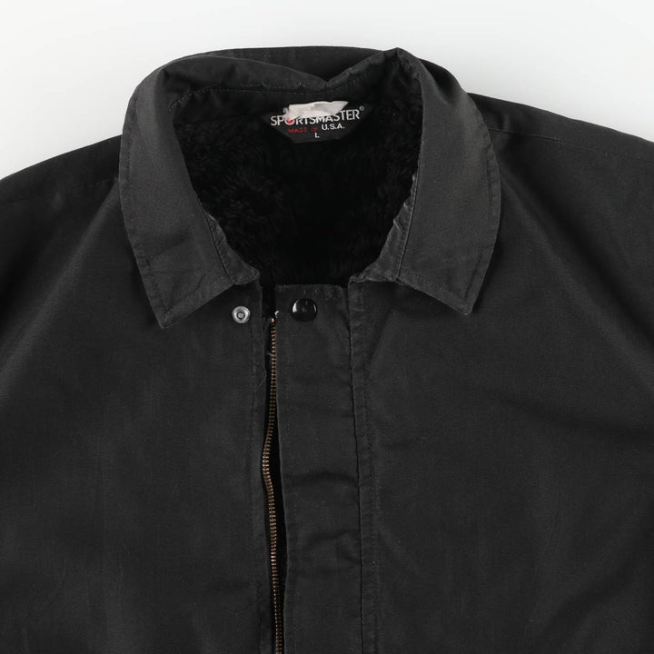 Vintage 80s-90'S SPORTSMASTER padded puffer jacket, made in the USA, size L, men's unclear black type Vintage Second Hand