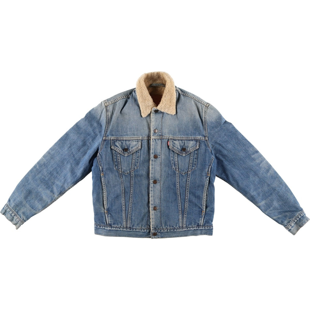 Levi's Euro Model Padded Denim Boa Jacket, Men's Size L cotton blue type Vintage Second Hand