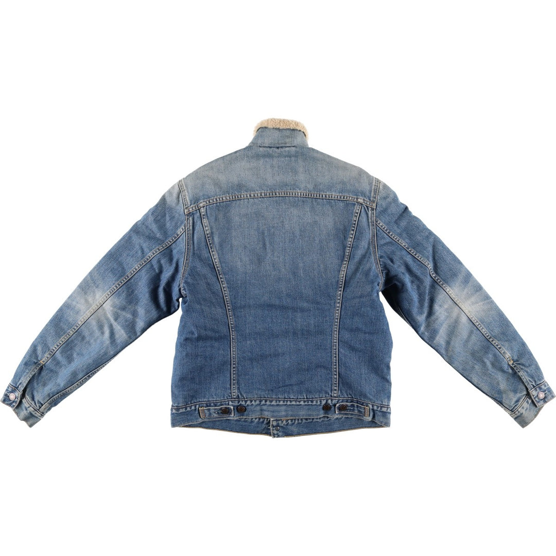 Levi's Euro Model Padded Denim Boa Jacket, Men's Size L cotton blue type Vintage Second Hand