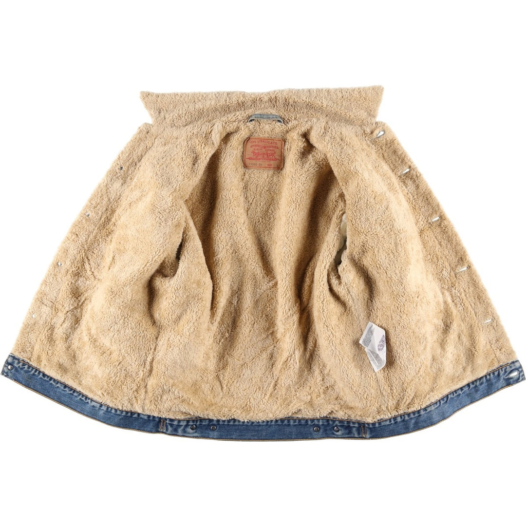 Levi's Euro Model Padded Denim Boa Jacket, Men's Size L cotton blue type Vintage Second Hand