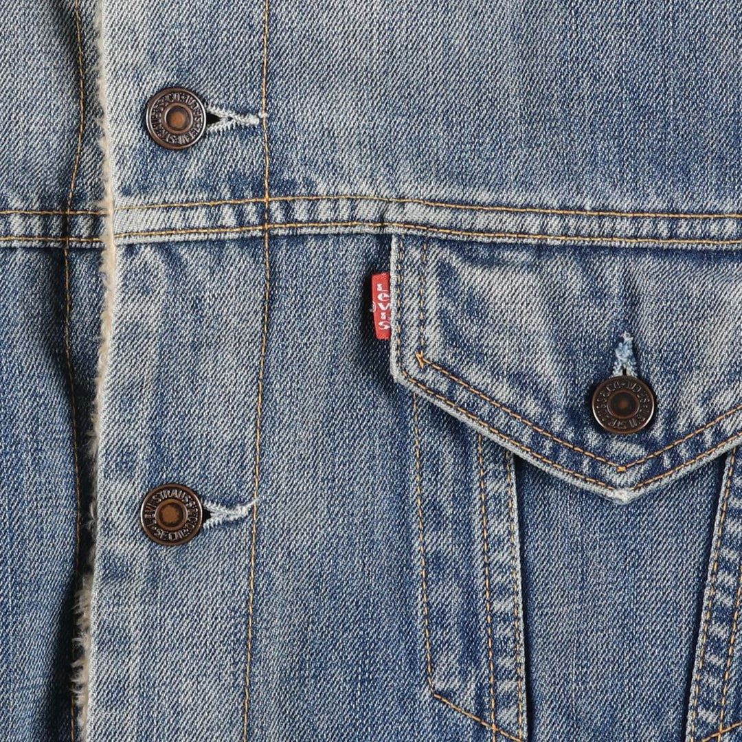 Levi's Euro Model Padded Denim Boa Jacket, Men's Size L cotton blue type Vintage Second Hand
