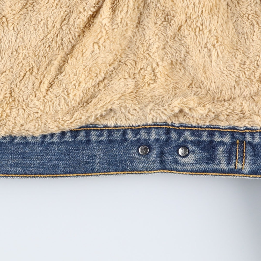 Levi's Euro Model Padded Denim Boa Jacket, Men's Size L cotton blue type Vintage Second Hand