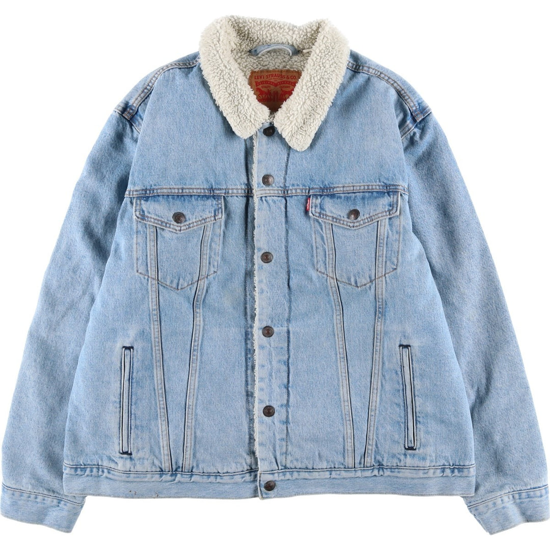 Levi's Padded Denim Jacket, Men's Size XL cotton blue type Vintage Second Hand