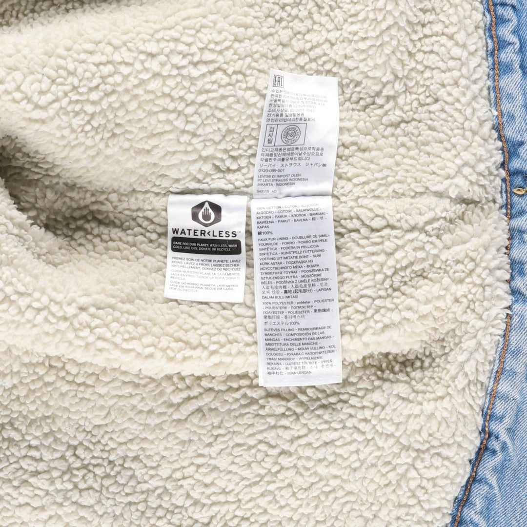 Levi's Padded Denim Jacket, Men's Size XL cotton blue type Vintage Second Hand
