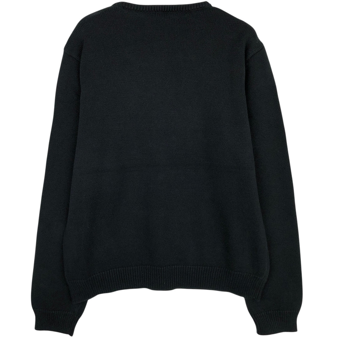 CHAPS Cotton Knit Sweater, Women's, Size XL cotton black type Vintage Second Hand