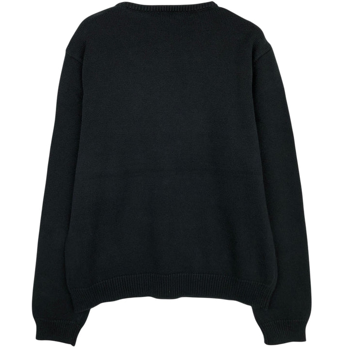 CHAPS Cotton Knit Sweater, Women's, Size XL cotton black type Vintage Second Hand