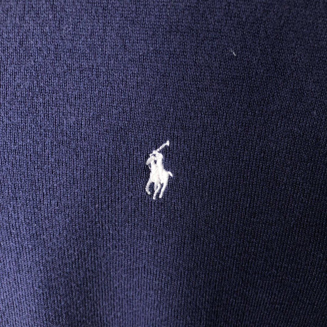 Ralph Lauren POLO GOLF V-neck cotton knit vest, women's size XL cotton navy blue type Vintage Second Hand