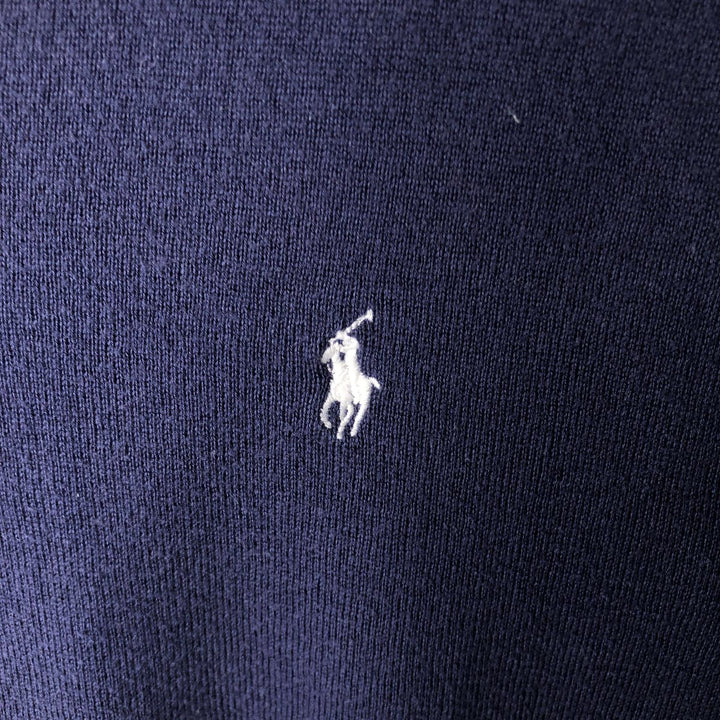 Ralph Lauren POLO GOLF V-neck cotton knit vest, women's size XL cotton navy blue type Vintage Second Hand