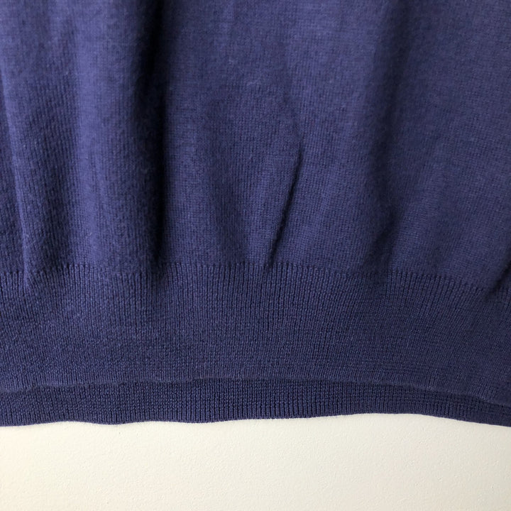 Ralph Lauren POLO GOLF V-neck cotton knit vest, women's size XL cotton navy blue type Vintage Second Hand