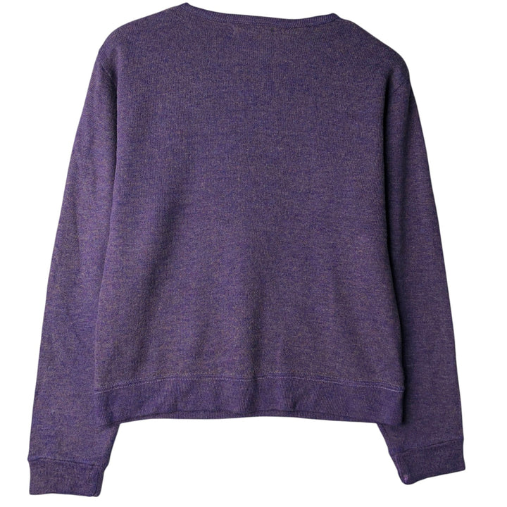 1960s-1970'S Champion DORAN V-neck University of Wisconsin acrylic knit sweater, women's size S equivalent, vintage. acrylic purple type Vintage Second Hand