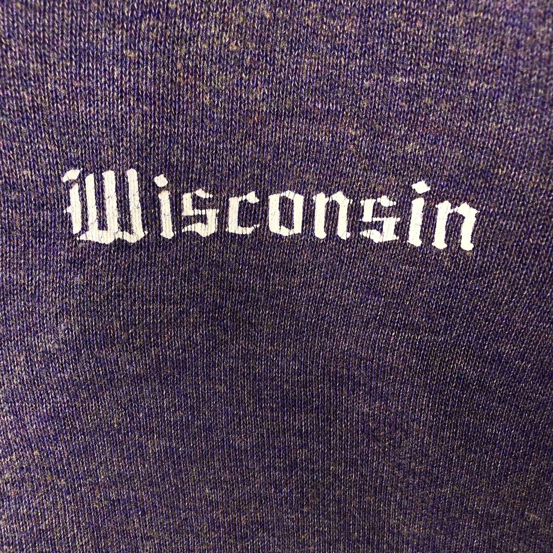 1960s-1970'S Champion DORAN V-neck University of Wisconsin acrylic knit sweater, women's size S equivalent, vintage. acrylic purple type Vintage Second Hand