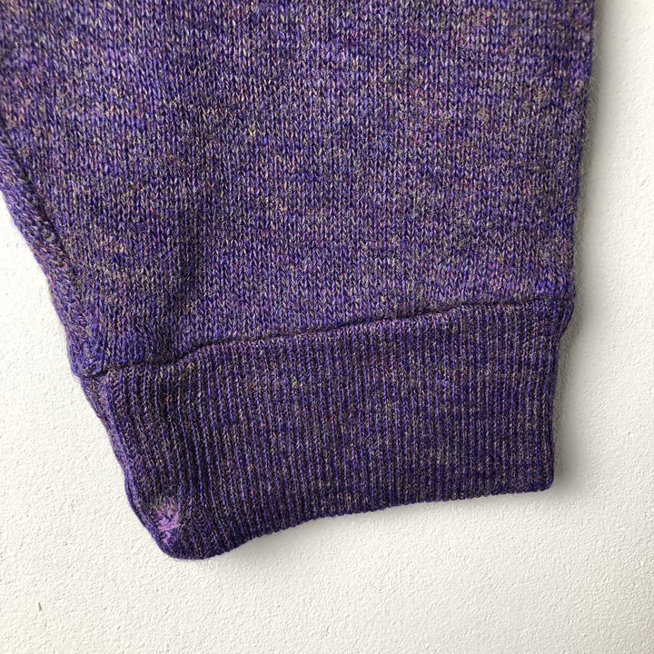 1960s-1970'S Champion DORAN V-neck University of Wisconsin acrylic knit sweater, women's size S equivalent, vintage. acrylic purple type Vintage Second Hand