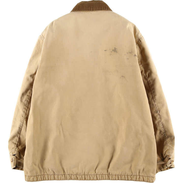 70s-80'S Big Ben Michigan Chore Coat Type Duck Coveralls, Made in USA, Men's Size L (Equivalent), Vintage cotton beige type brown Vintage Second Hand