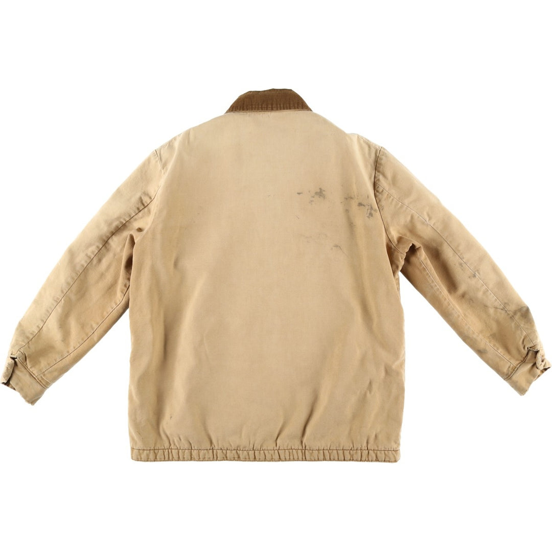 70s-80'S Big Ben Michigan Chore Coat Type Duck Coveralls, Made in USA, Men's Size L (Equivalent), Vintage cotton beige type brown Vintage Second Hand
