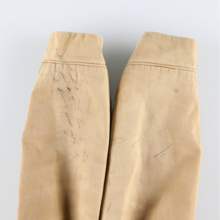 70s-80'S Big Ben Michigan Chore Coat Type Duck Coveralls, Made in USA, Men's Size L (Equivalent), Vintage cotton beige type brown Vintage Second Hand