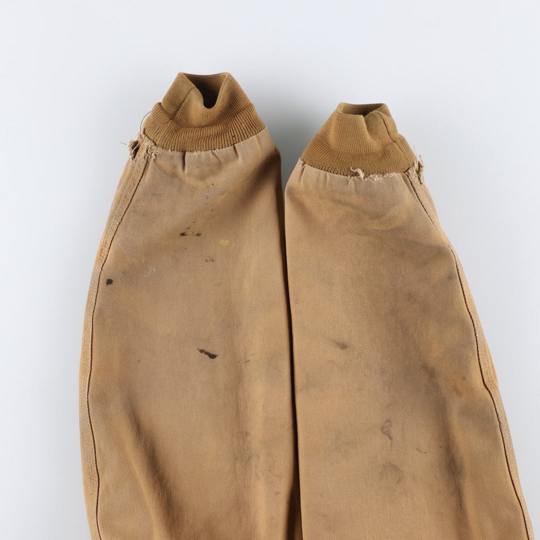 90'S Dickies Active Jacket, Padded Duck Full-Zip Hoodie, Men's Size Medium, Vintage cotton beige type brown Vintage Second Hand