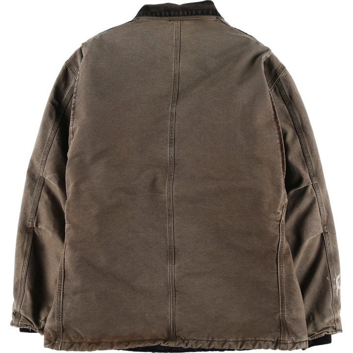 2000'S Carhartt Traditional Padded Duck Work Jacket, Men's Size L cotton chocolate Vintage Second Hand