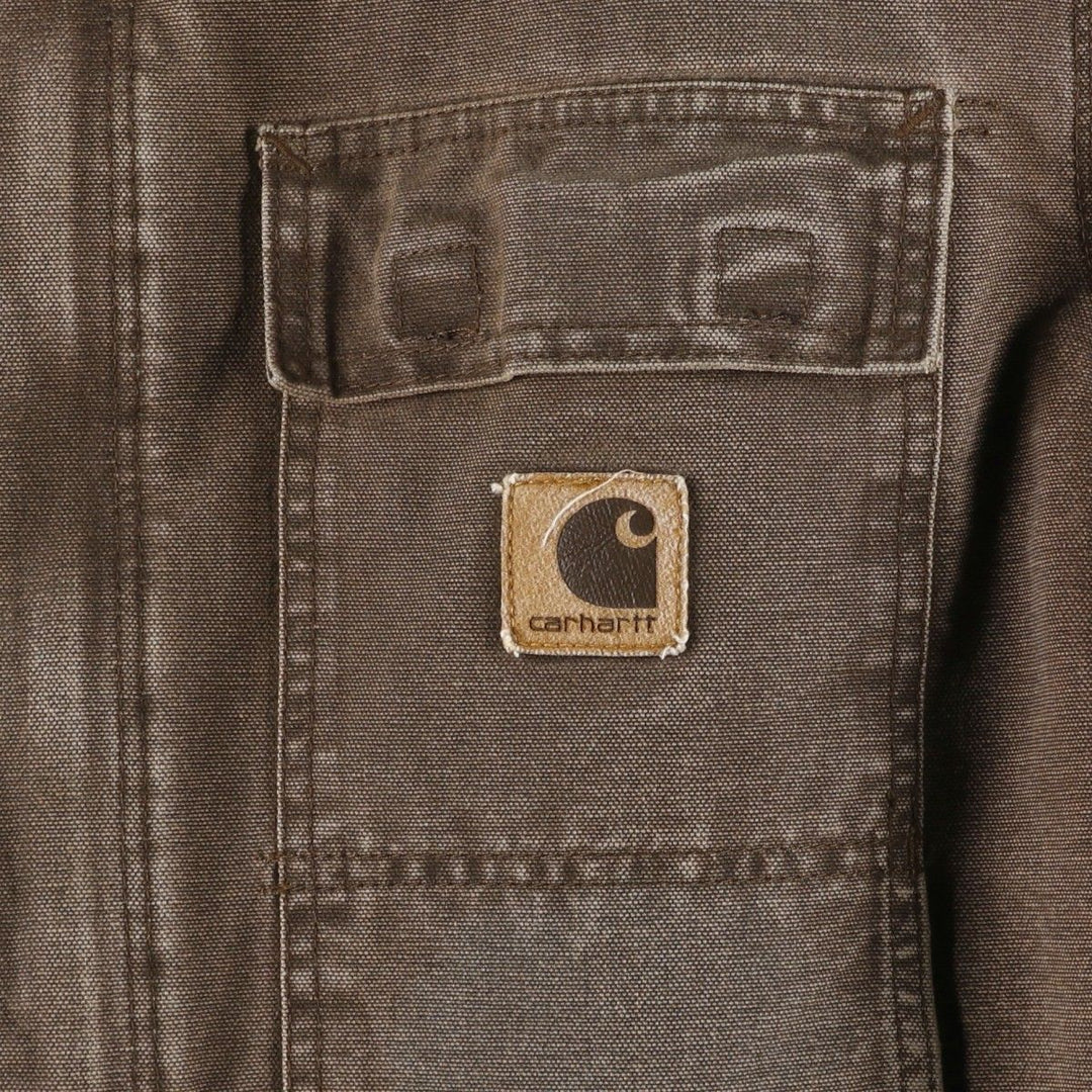 2000'S Carhartt Traditional Padded Duck Work Jacket, Men's Size L cotton chocolate Vintage Second Hand