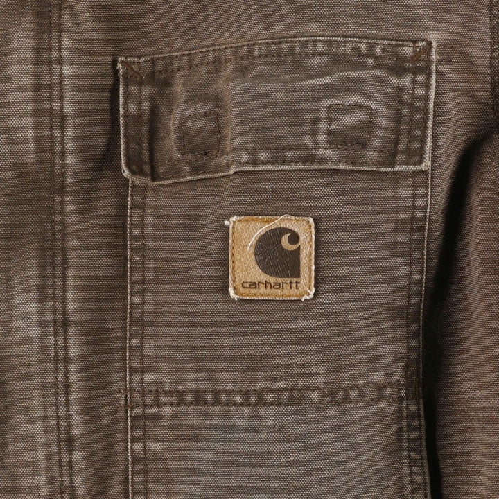 2000'S Carhartt Traditional Padded Duck Work Jacket, Men's Size L cotton chocolate Vintage Second Hand