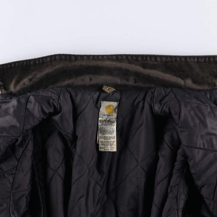 2000'S Carhartt Traditional Padded Duck Work Jacket, Men's Size L cotton chocolate Vintage Second Hand