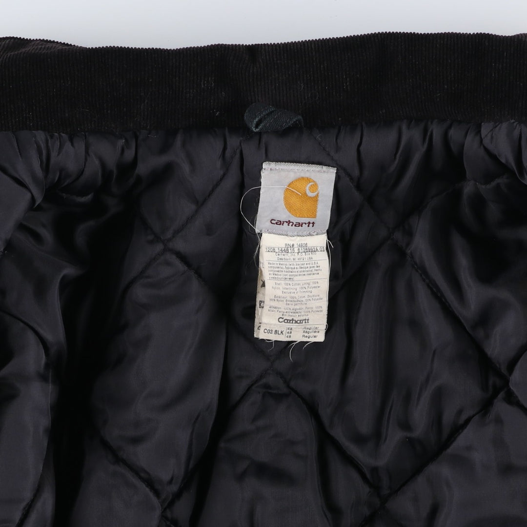 2000'S Carhartt Traditional Padded Duck Work Jacket, Men's XXL cotton black type Vintage Second Hand