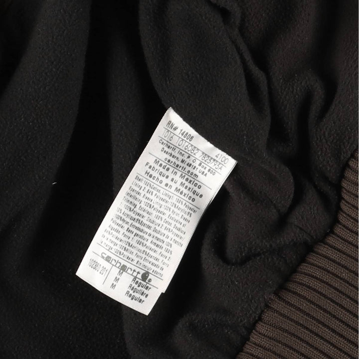 Carhartt Full Swing Armstrong Active Jacket, Padded Duck Full-Zip Hoodie, Men's Size Medium cotton brown type Vintage Second Hand
