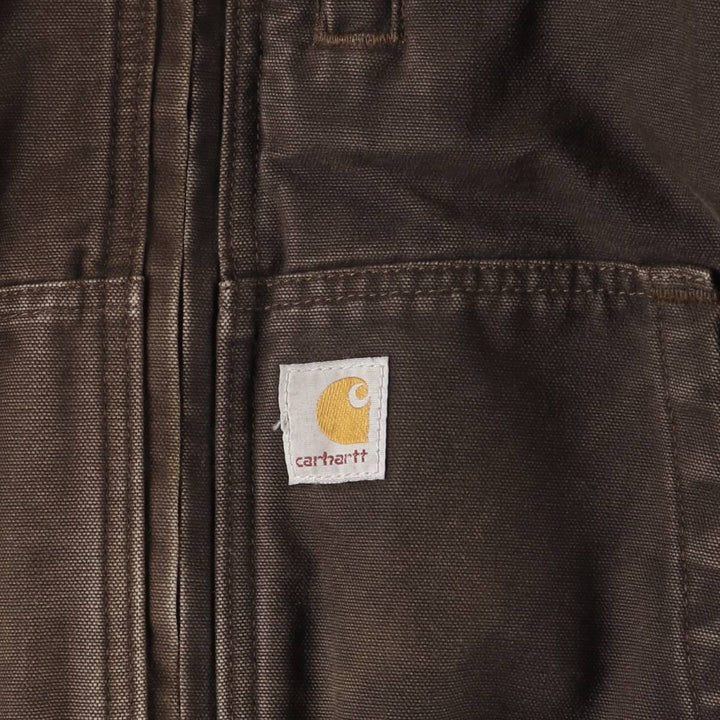 Carhartt Full Swing Armstrong Active Jacket, Padded Duck Full-Zip Hoodie, Men's Size Medium cotton brown type Vintage Second Hand