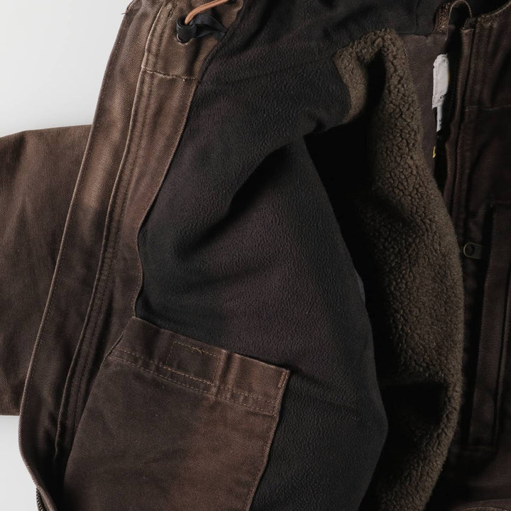 Carhartt Full Swing Armstrong Active Jacket, Padded Duck Full-Zip Hoodie, Men's Size Medium cotton brown type Vintage Second Hand