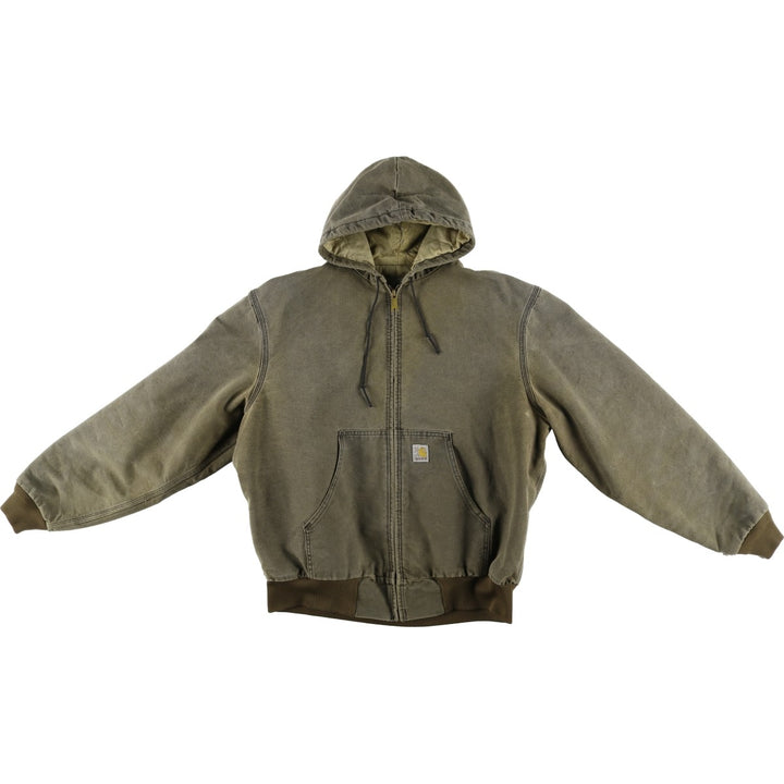 Carhartt Active Jacket, Padded Duck Full-Zip Hoodie, Men's XL unclear Khaki type Vintage Second Hand