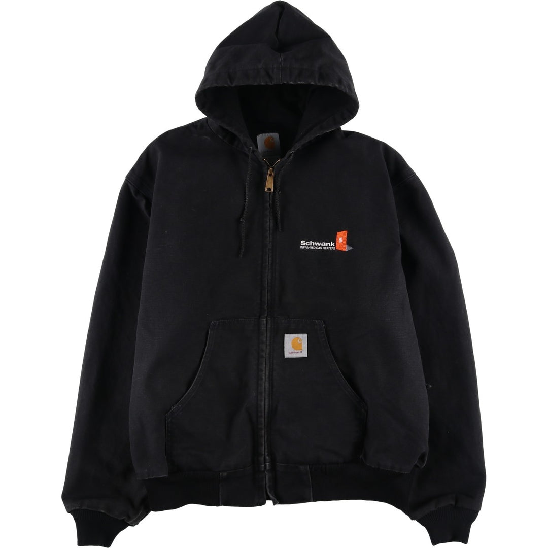Carhartt Active Jacket Duck Full Zip Parka Made in USA Men's XL cotton black type Vintage Second Hand