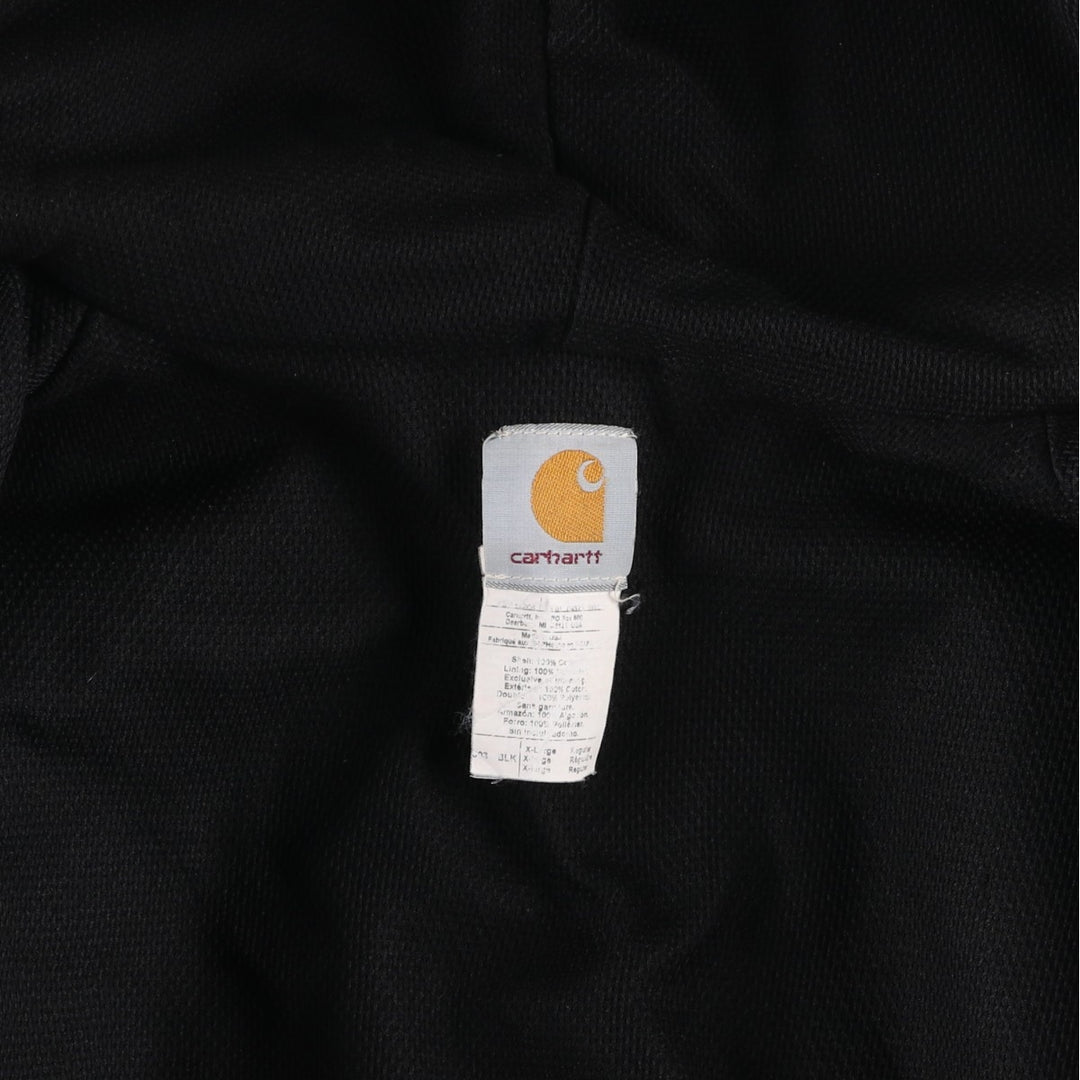 Carhartt Active Jacket Duck Full Zip Parka Made in USA Men's XL cotton black type Vintage Second Hand