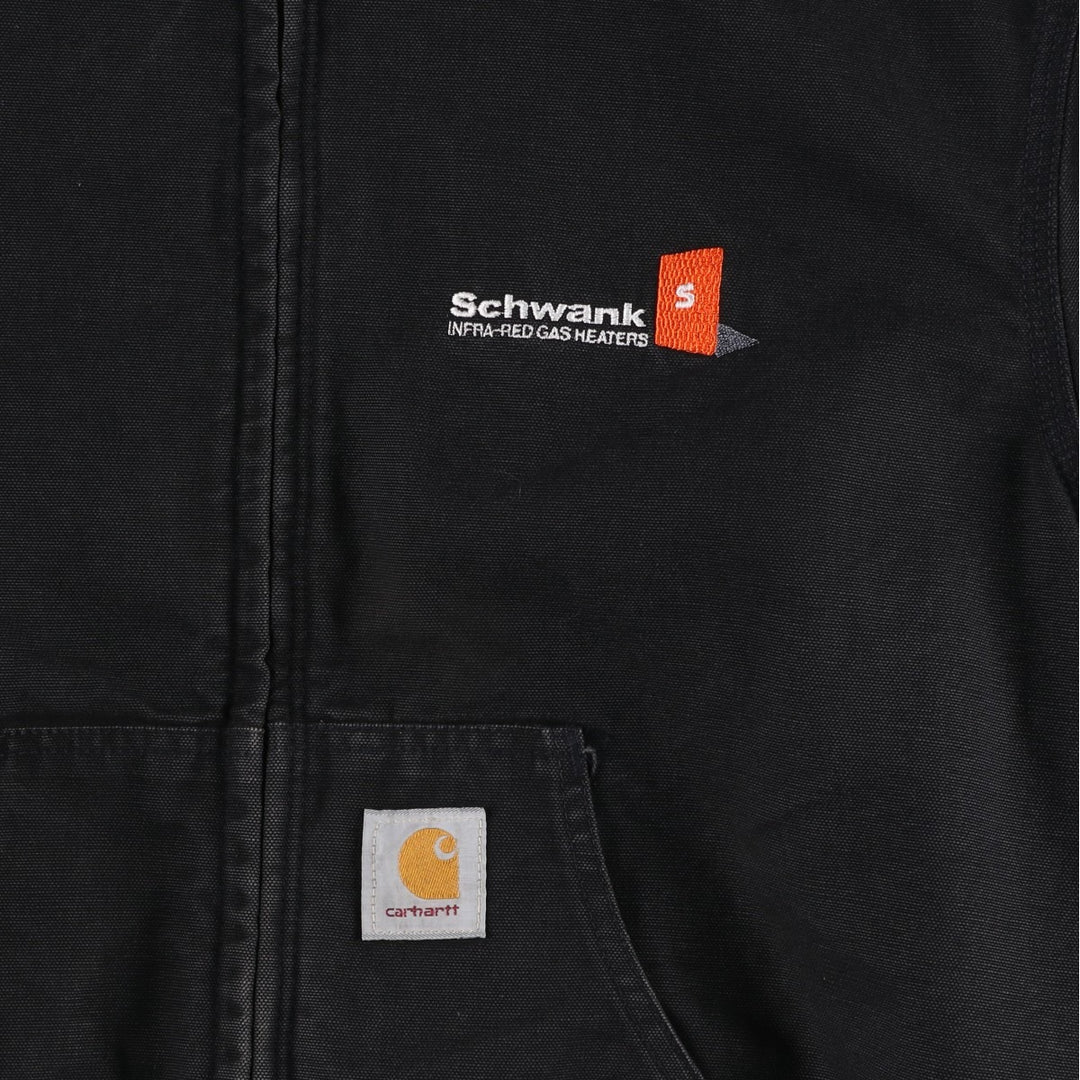 Carhartt Active Jacket Duck Full Zip Parka Made in USA Men's XL cotton black type Vintage Second Hand