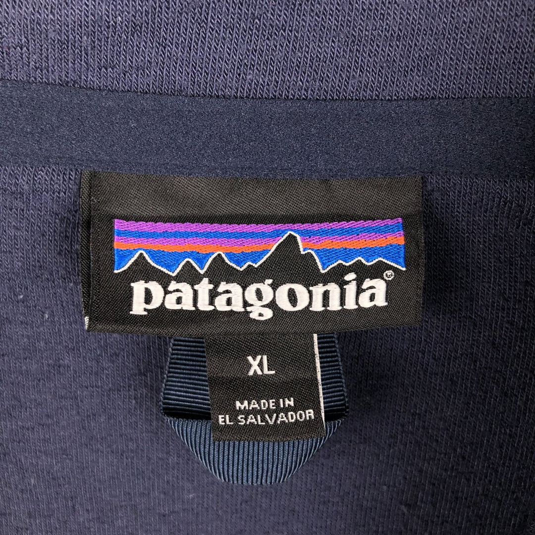 Patagonia Shearling Button Pullover 26140FA22 Half-Button Fleece Pullover, Men's XL polyester Navy blue Vintage Second Hand