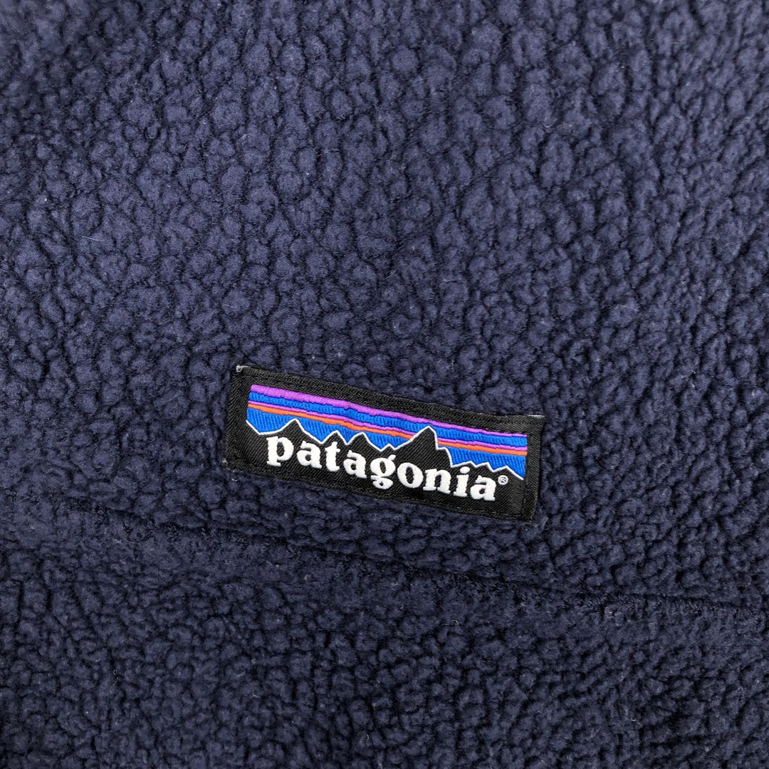 Patagonia Shearling Button Pullover 26140FA22 Half-Button Fleece Pullover, Men's XL polyester Navy blue Vintage Second Hand