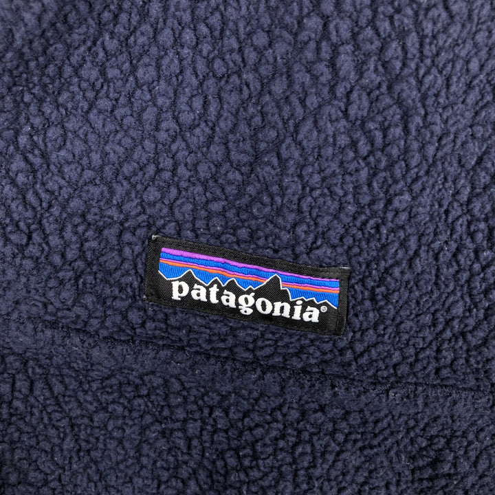 Patagonia Shearling Button Pullover 26140FA22 Half-Button Fleece Pullover, Men's XL polyester Navy blue Vintage Second Hand