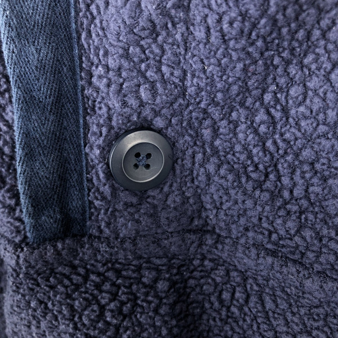 Patagonia Shearling Button Pullover 26140FA22 Half-Button Fleece Pullover, Men's XL polyester Navy blue Vintage Second Hand