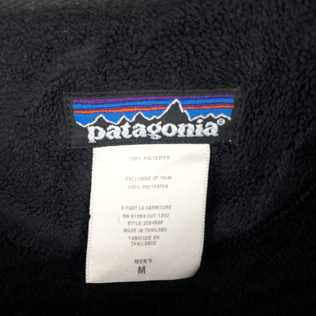 Patagonia Rhythm Plush Synchilla Sweatshirt 20845SP, Men's Medium Fleece Top polyester navy blue type Vintage Second Hand